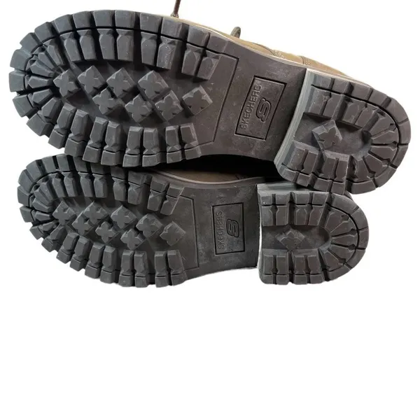 ‎Skechers Brown Leather Lace Up Ankle Boots - Image 8
