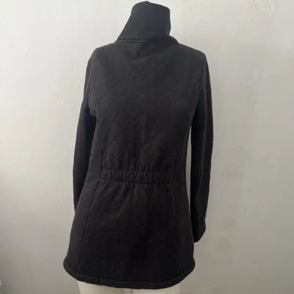 The North Face Caroluna Jacket Womens S Black Full Zip Fleece Lined Quilted Coat - Image 5