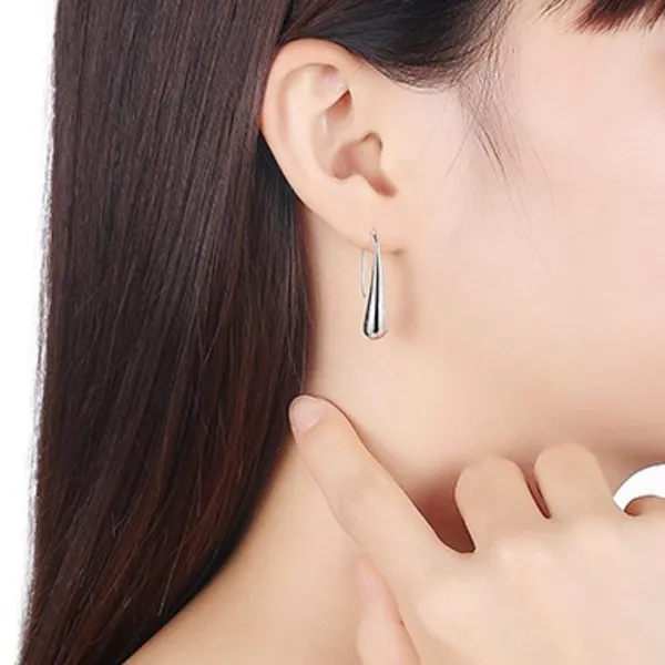 Minimalist Jewelry Women's Classic Drop Earrings Teardrop Back Earrings - Image 2