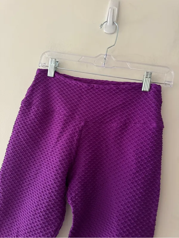 Booty by Brabants Purple‎ Curvy Plus Croco Leggings - Image 2
