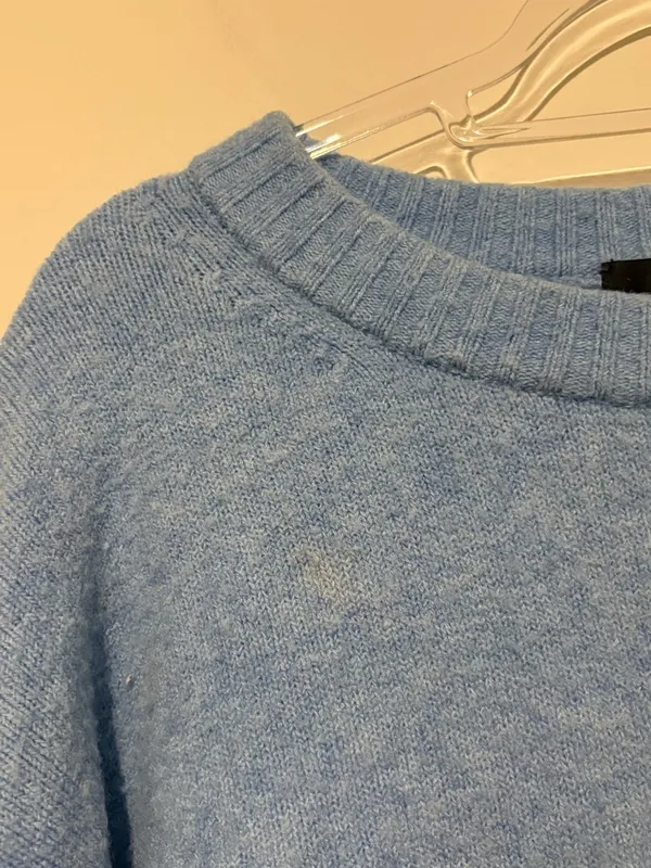 J‎ crew wool alpaca Soft Women's Crewneck Sweater blue size small - Image 4