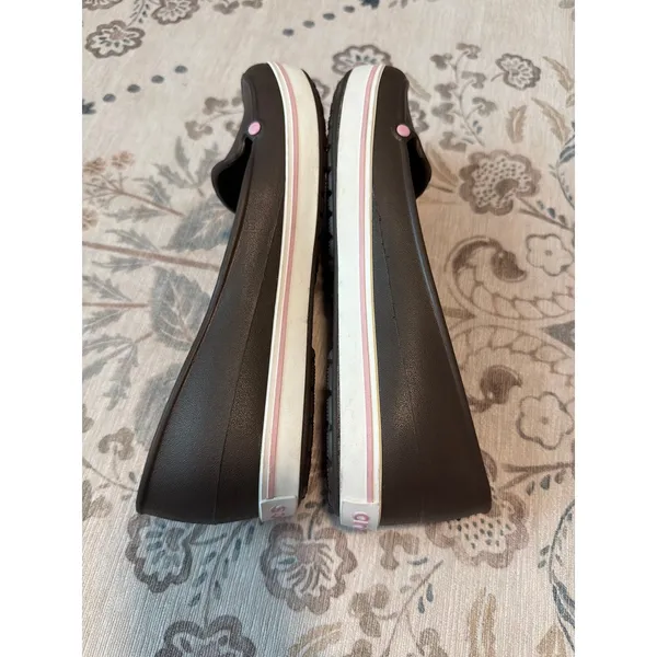 Crocs Crocband Ballet Flats Espresso Brown Pink Women's Size 8 Slip On - Image 5