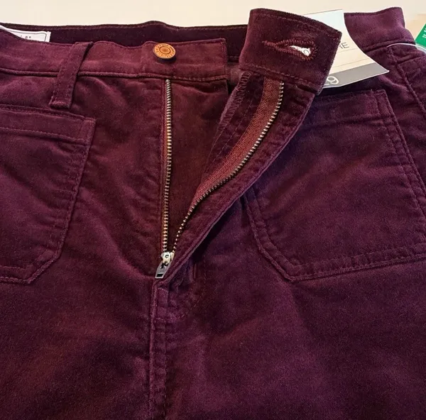 GAP 70s Flare Corduroy Jeans Pants Size 29S High Rise Dark Academia Fall NWT - Image 3