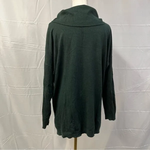 Vila Milano Cowl Neck Tunic oversized‎ sweater hunter green women’s medium - Image 11