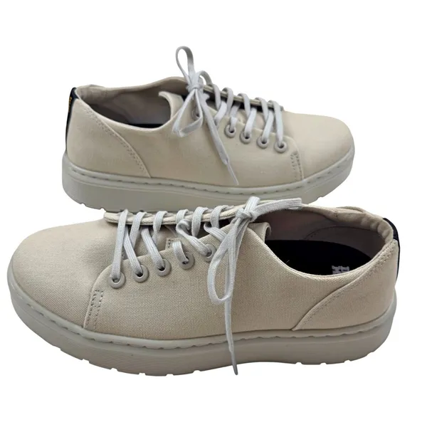 Dr. Martens Dante Canvas Low-top Sneakers Parchment Beige Women’s 7 Men 6 LA004 - Image 3