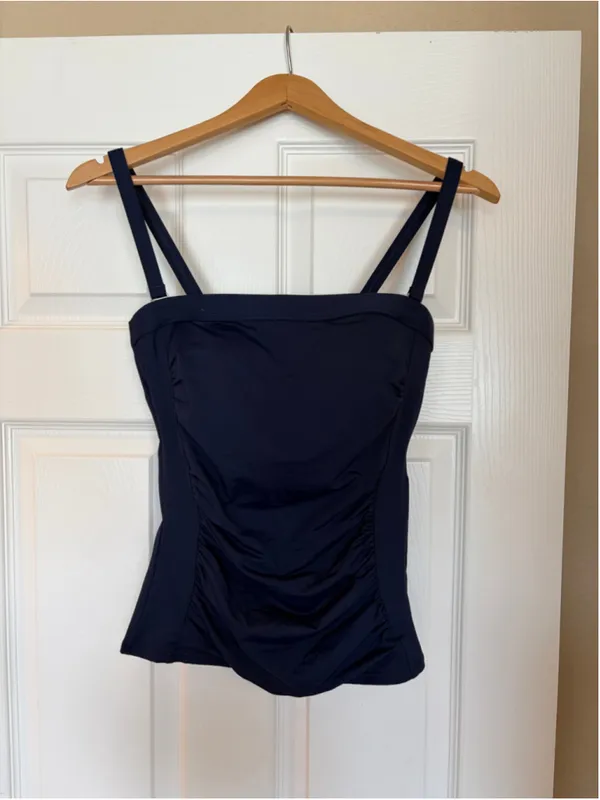NWT Lands’ End Bandeau Tankini Top Size 2 XS Tummy Control Swimwear E2 - Image 2