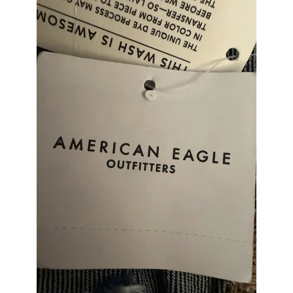 American Eagle Super High Rise Straight Jeans Women's Size 8 Short NWT Dark Wash - Image 6