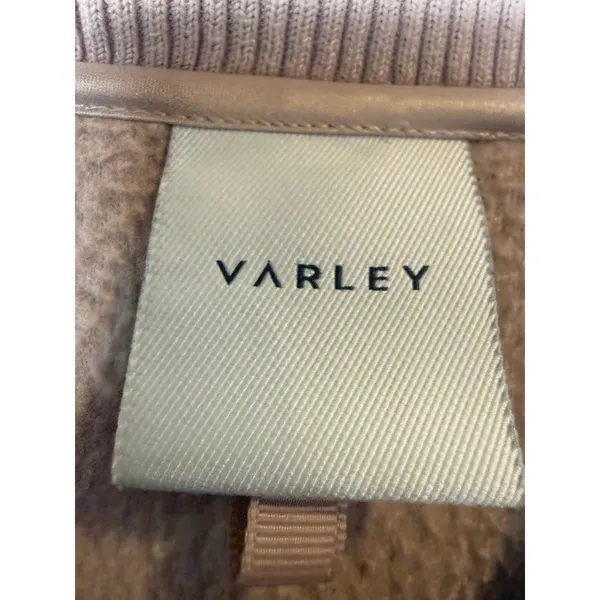 Varley Wallace Half-Zip Fleece‎ Pullover Blush Tan Teddy Sherpa Size Small - Image 9