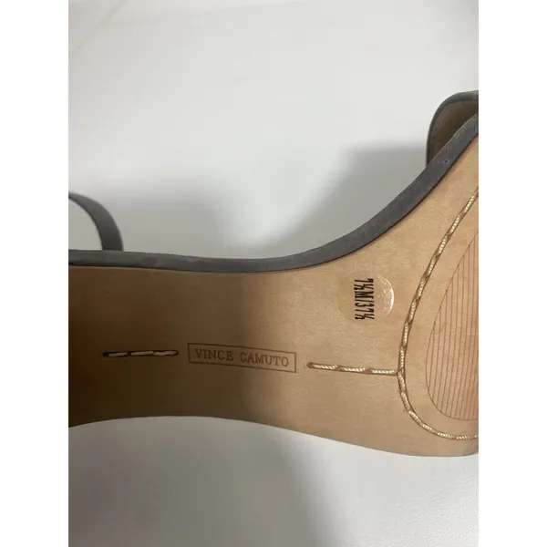 Vince Camuto Corlina Gray Suede Leather Dress Sandal Block Heel Womens Size 7.5M - Image 10