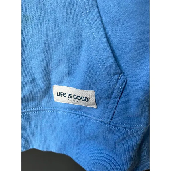 Life is Good Good Vibes Blue Hoodie Sweatshirt - Image 5