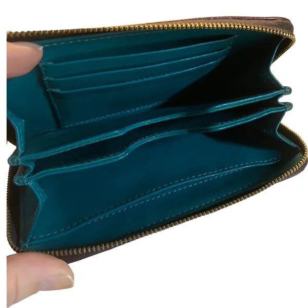 FOSSIL BRANDY BROWN FULL ZIP ISSUE NO. 1954 COLLECTION LEATHER WALLET - Image 8