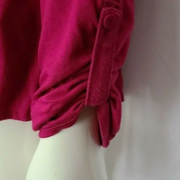 Anthropologie Postage Stamp 9-HI5 STCTop‎ Maroon XS - Image 4
