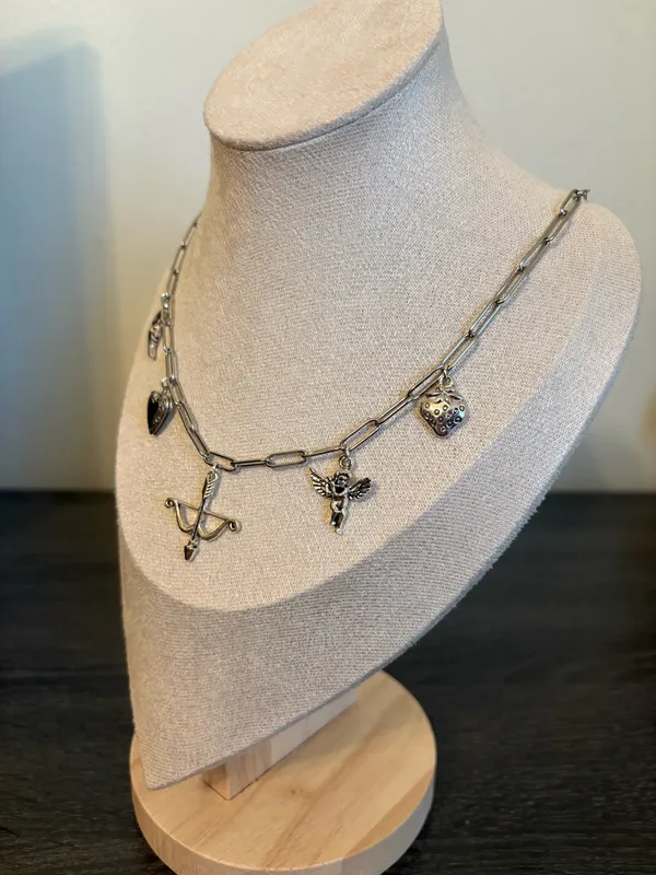 Handmade Silver Charm Necklace - Image 4