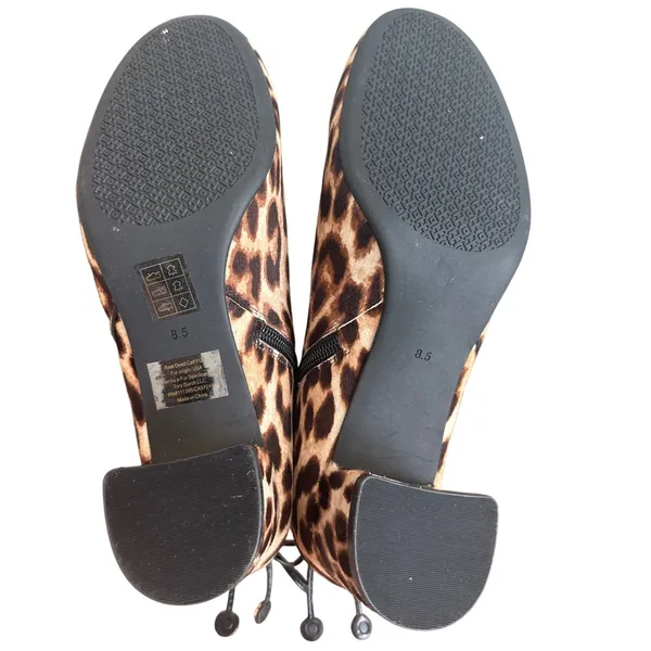 Tory Burch Laila Leopard Calf Hair Ankle Booties Bow Size 8.5 - Image 8