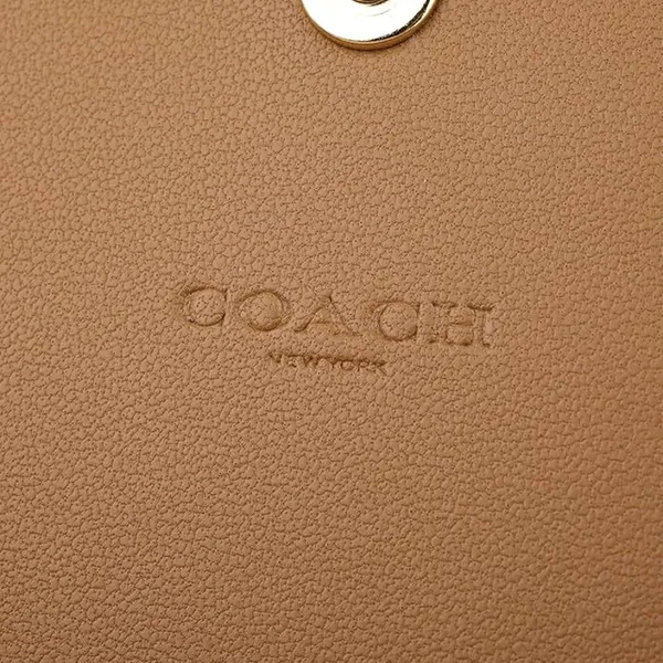 Coach Travel Envelope Wallet In Signature Canvas Khaki White C1962 - Image 5