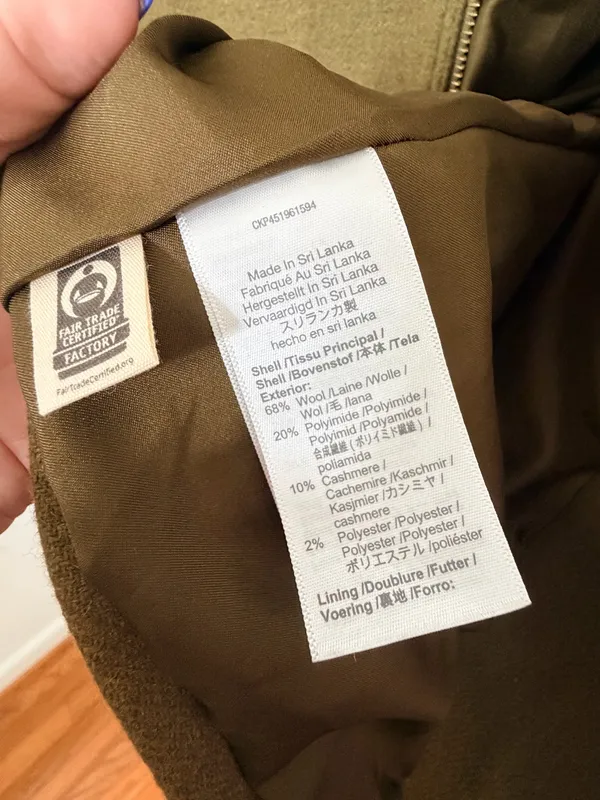 Madewell Eldridge Insuluxe Zip Coat Olive Wool Cashmere Sherpa Collared Winter Minimal NWT S $328 - Image 10