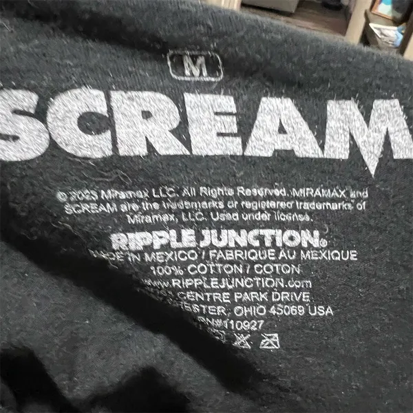 Ripple Junction SCREAM T-Shirt Mens Size M Black Graphic Horror Movie - Image 6