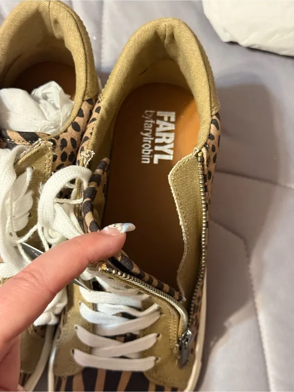 American Eagle Faryl Robin Animal Print High Top Sneakers Size 7 NWT - Image 14