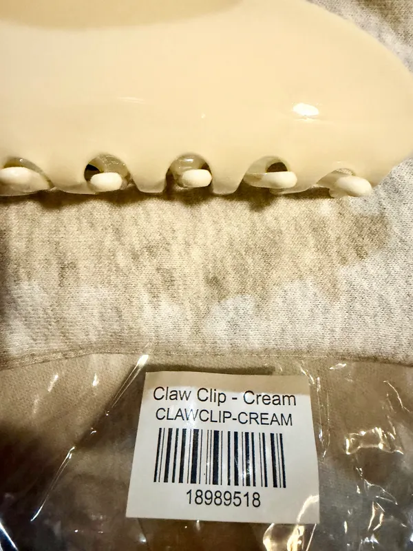 PARKE Claw Clip with Pouch Back To School Collection Cream NIP - Image 6