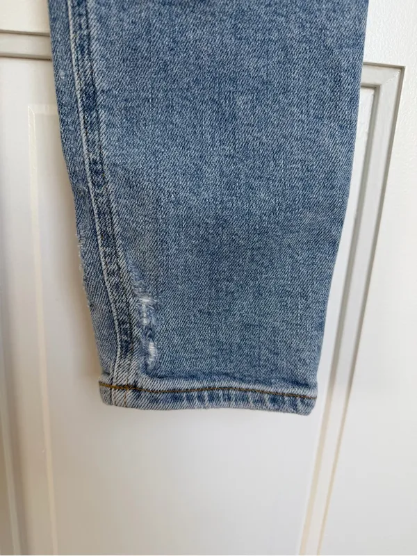 AGOLDE Jamie High‎ Rise Classic Light Wash Jeans Size 25 Button Fly - Image 5
