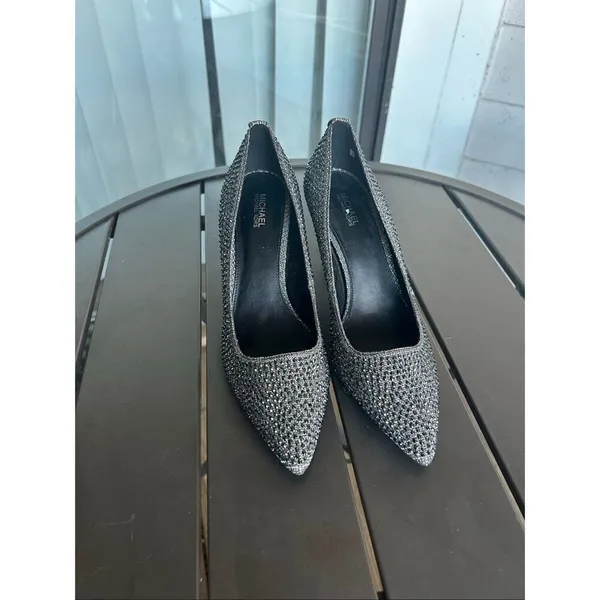 Michael Kors Black Rhinestone Pumps Size 8M - Image 15