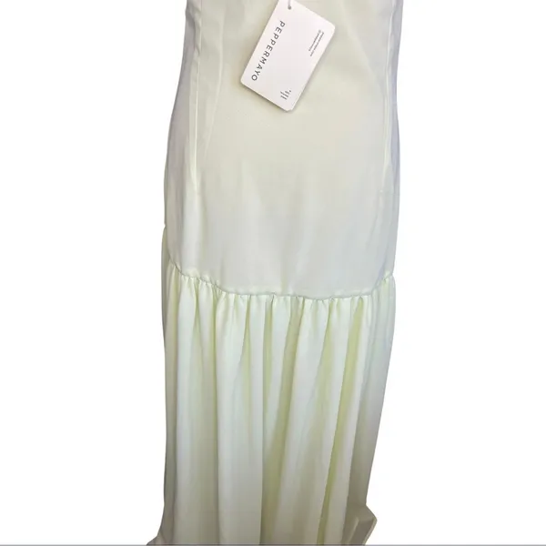 Peppermayo yellow Eden strapless maxi dress drop waist new with tag size 8 - Image 7