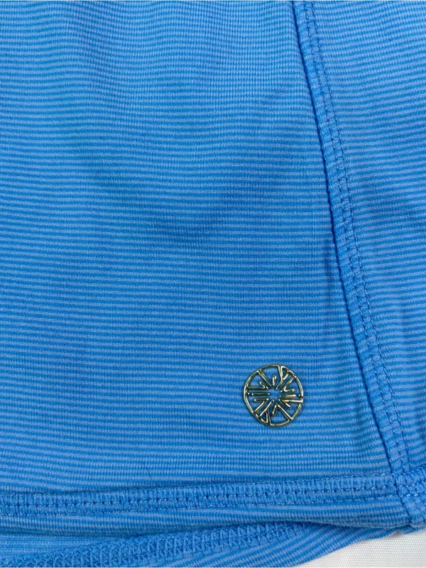 Lilly Pulitzer Luxletic Kapri Full Light Blue Zip Up Gold Accents Women's Size M - Image 7