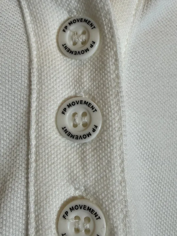 Free People FP Movement Tee Time Top Women's XS White Tennis Polo Sporty NWOT - Image 10
