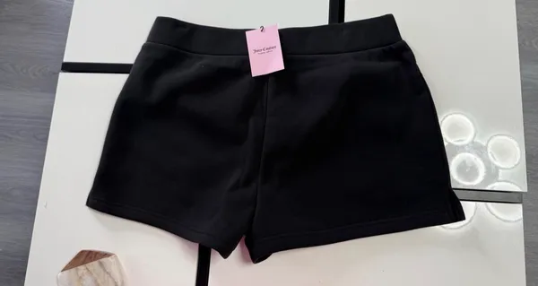 Juicy Couture Black Women's Black Sweat Shorts XL MSRP $69 NWT - Image 3