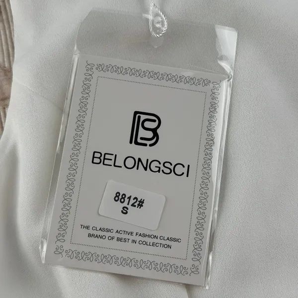 Belongsci Womens White Cut Out‎ Skater Dress Sleeveless Mini 8812# Size S NEW - Image 5