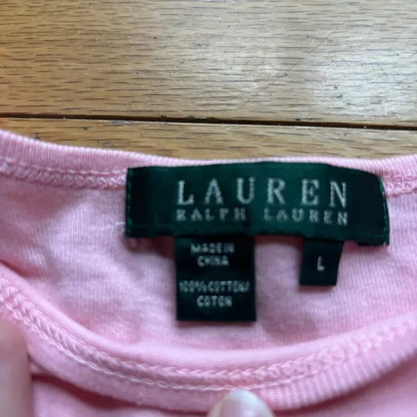 Polo Ralph Lauren Pink Rhinestone Graphic Logo T-shirt - Image 3
