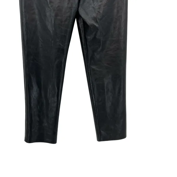 Aritzia Wilfred The Melina Pants‎ High Waisted Vegan Leather Black Size 12 - Image 11
