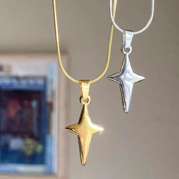 Handmade grunge y2k street style sparkle star fully stainless steel necklace✨ - Image 10