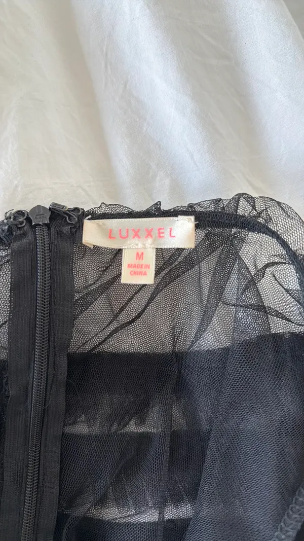 Luxxel Black Formal Tulle Dress - Image 5
