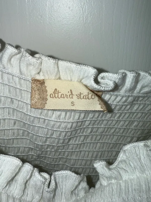 Altar'd State White Puff Sleeve Top - Image 3