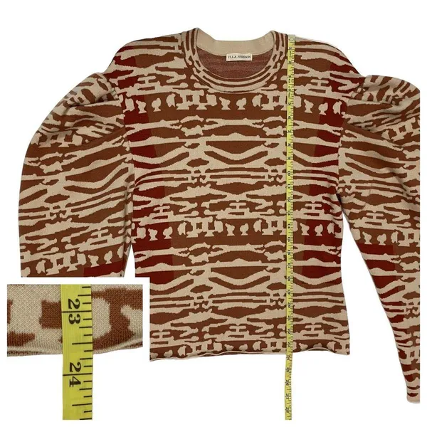 Ulla Johnson Livia Tigers Eye Jacquard Pullover - XL - Image 3