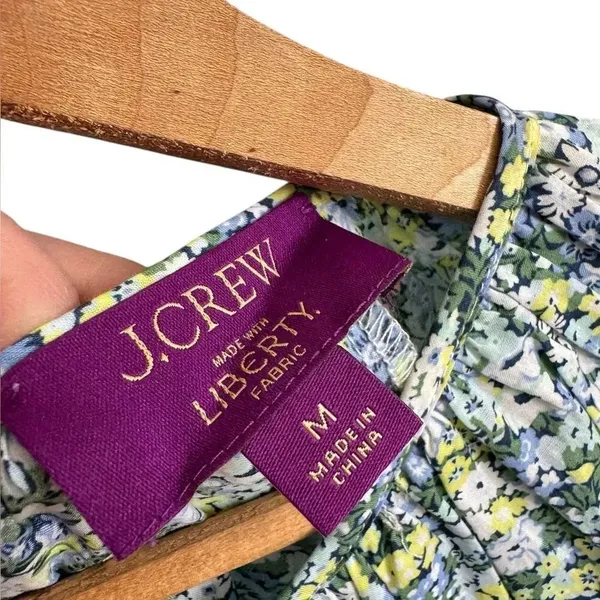 J.Crew Palermo smocked-waist mini dress in Liberty Thorpe Hill fabric M - Image 6
