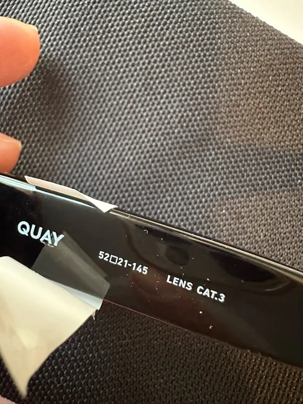 Quay Australia ICY 52mm Black Square Sunglasses purple Gradient Lenses NIB - Image 5