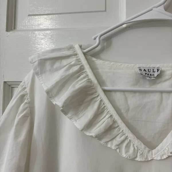 Saule Parc 100% Cotton Midi Dress L‎ Puff Sleeve Boho Cottagecore Victorian Rush - Image 2