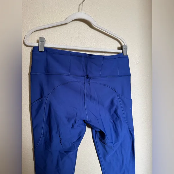 Lululemon‎ Fast and Free High-Rise Fleece Tight 28" Size 14 Psychic Blue - Image 9
