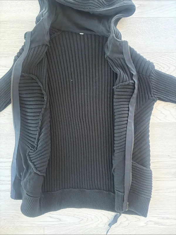 Lululemon Embrace Black Knit Scuba Hoodie Size 8 - Image 3