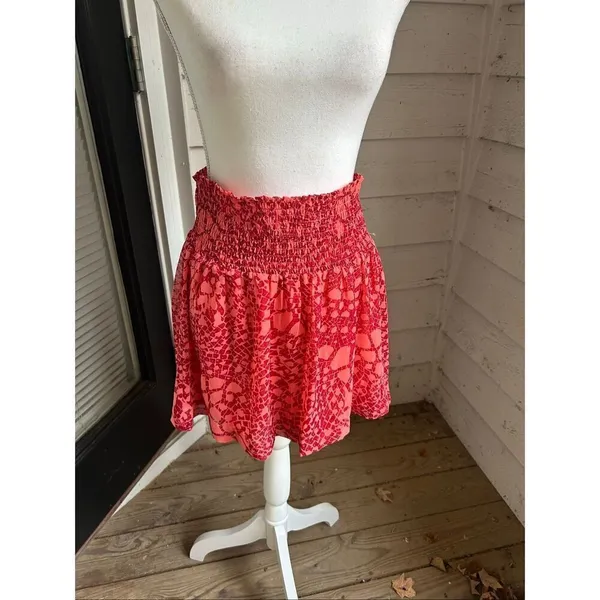 NWT Kensie Elastic Waist Skirt Size M Tall Beach Coral - Image 13