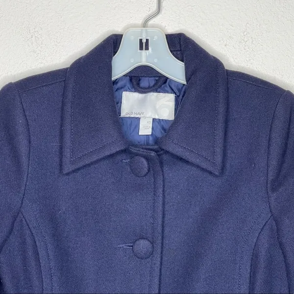 Old Navy‎ Wool Blend Coat Navy - Image 5
