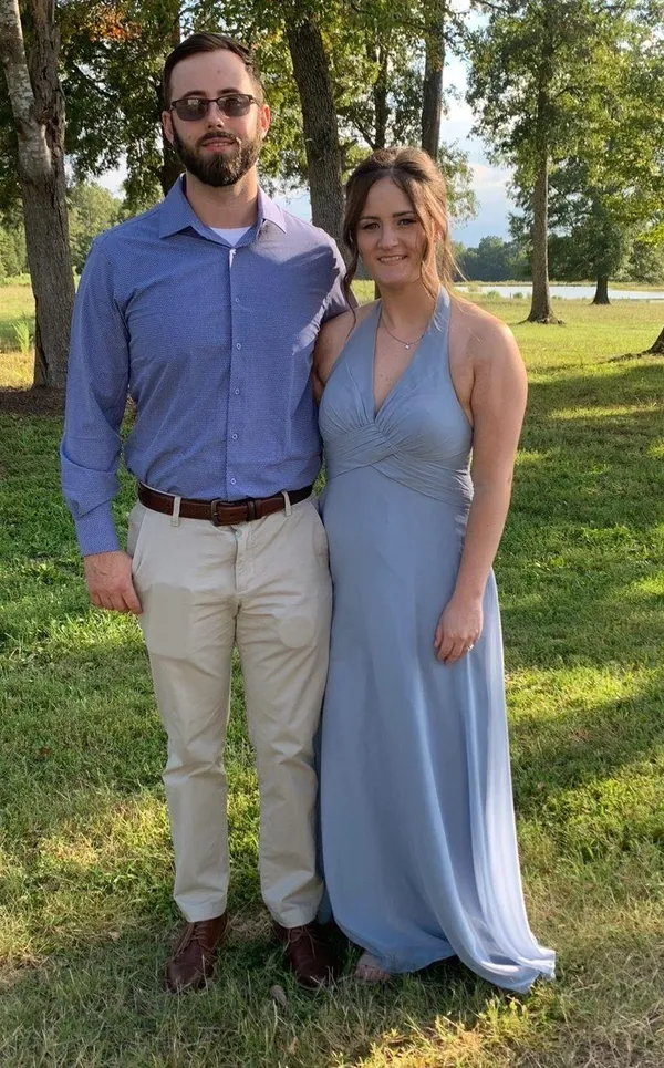 Azazie Bridesmaid Dress Dusty Blue - Image 5