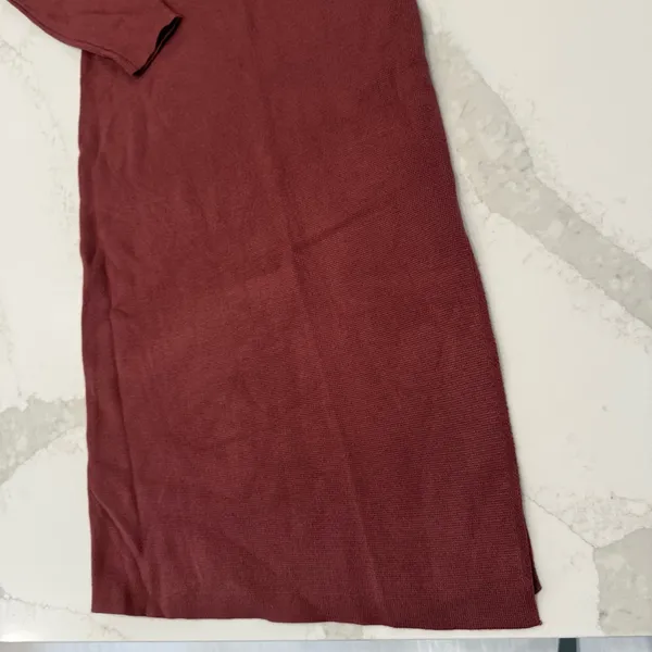 Abercrombie & Fitch NWT Off The Shoulder Midi Sweater Dress Womens Medium Copper - Image 4