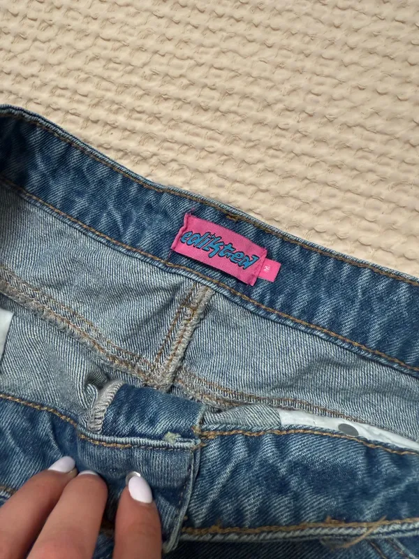 Edikted denim blue mini skirt - Image 3