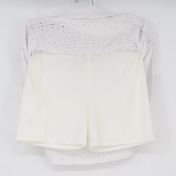 Gitane Skort Womens M CJ2 White Eyelet Lace Tiered Ruffle Stretch Pocket Good - Image 4