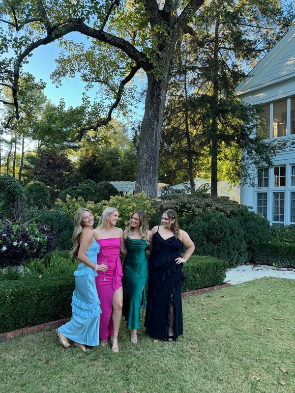 green satin midi dress - Image 4
