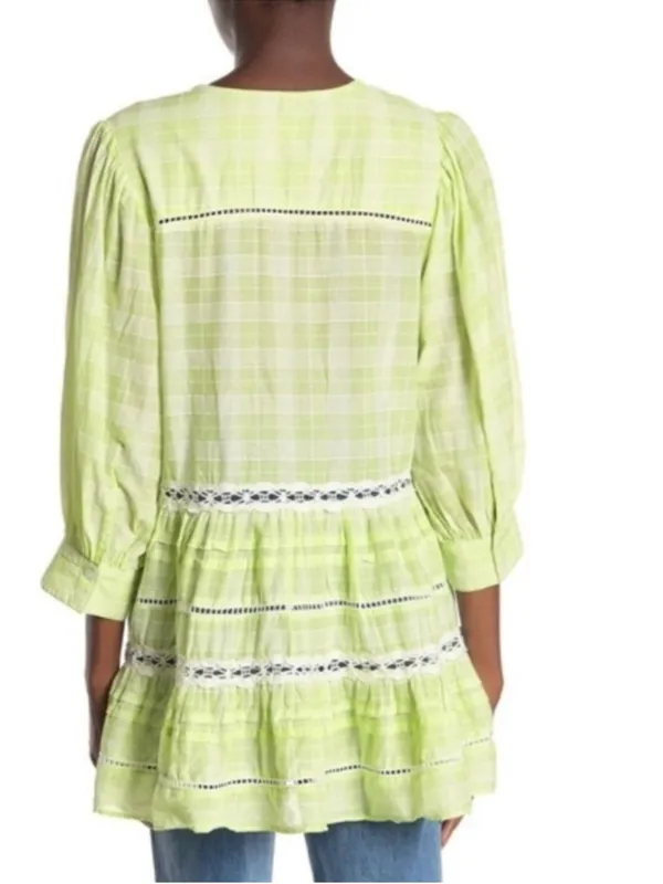 Free people time out plaid tunic top - Image 5