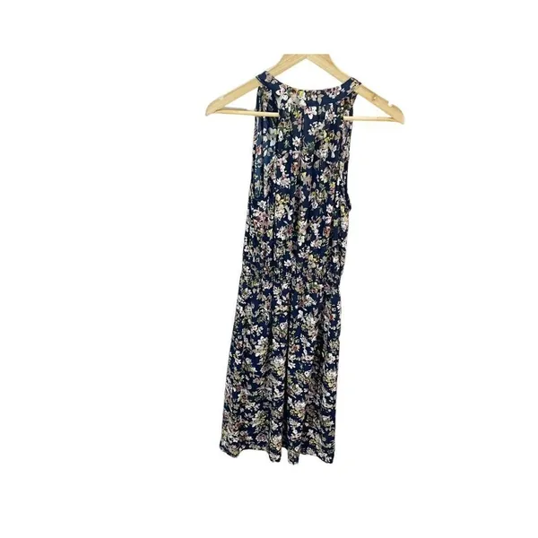 Allison Joy Floral Evereve Corbin Midi Dress S Blue Pink‎ Sleeveless A-line - Image 6